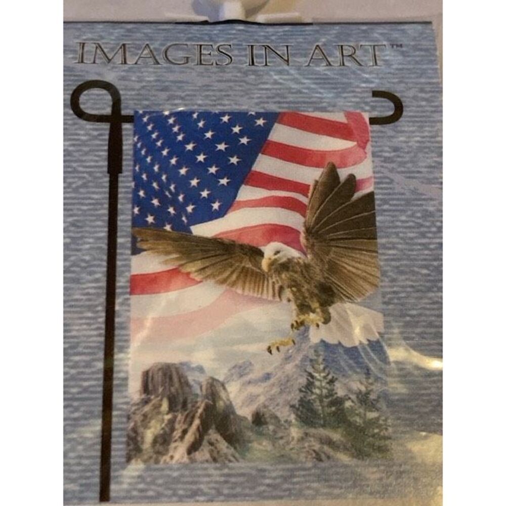 Garden Flag Patriotic Eagle USA America Election Day Flag 12” x 15” NWOT